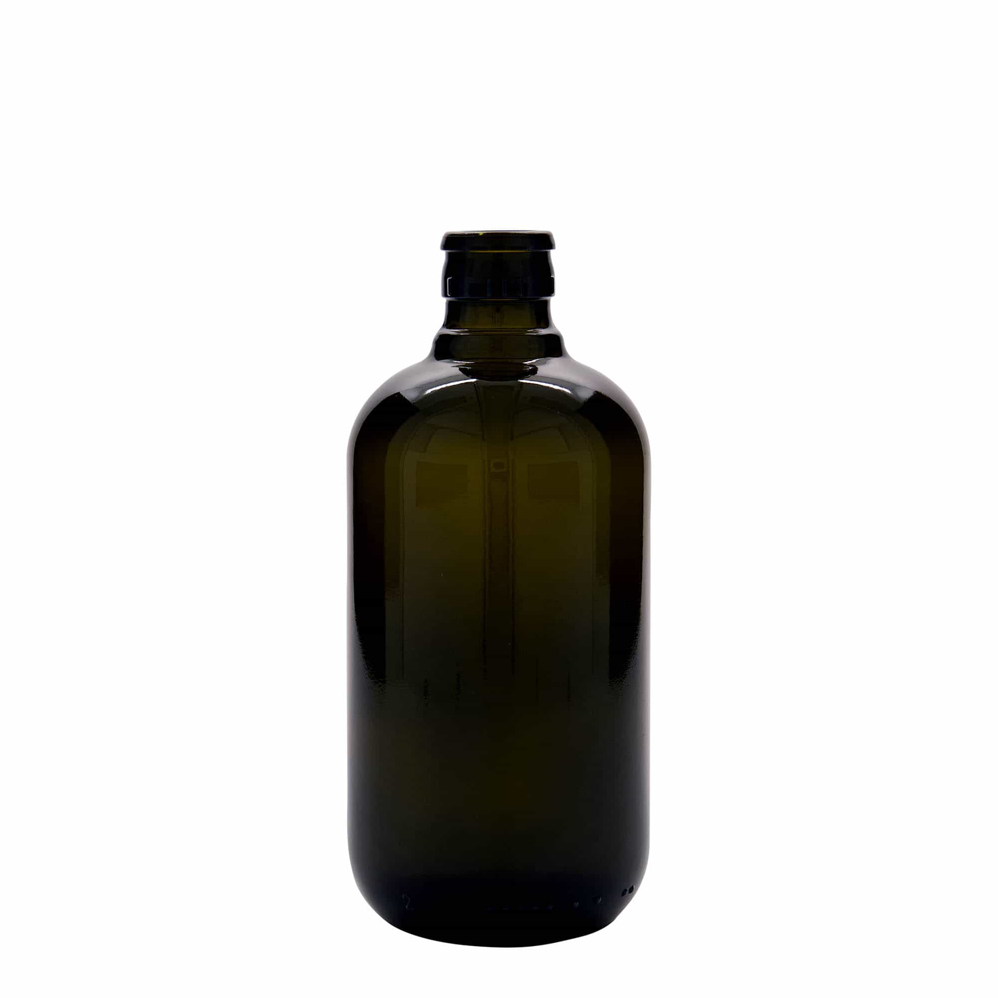 Lahev na ocet/olej 500 ml 'Biolio', sklo, starožitná zelená, ústí: DOP