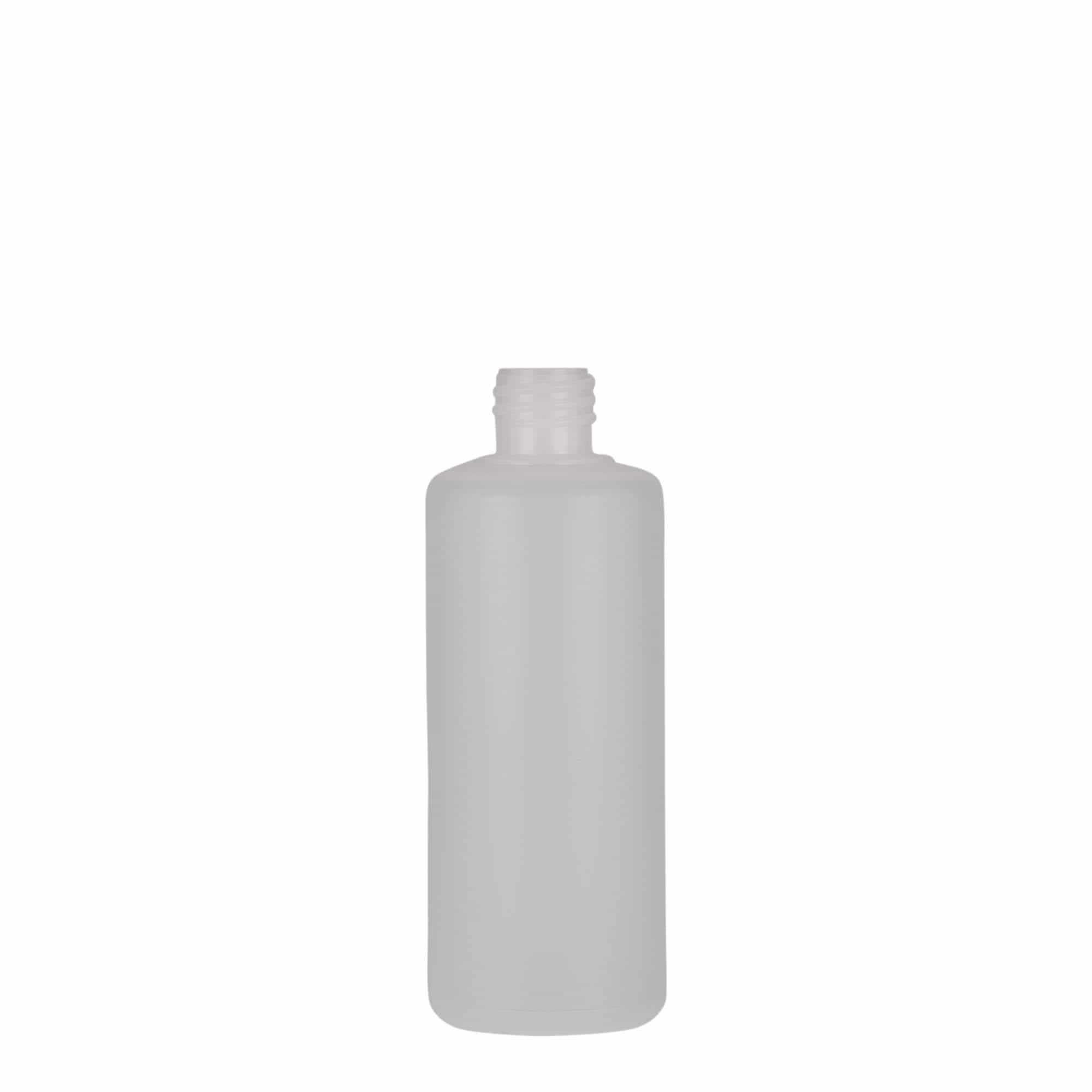 Kulatá lahev 100 ml, plast PE, přírodní, uzávěr: šroubovací uzávěr