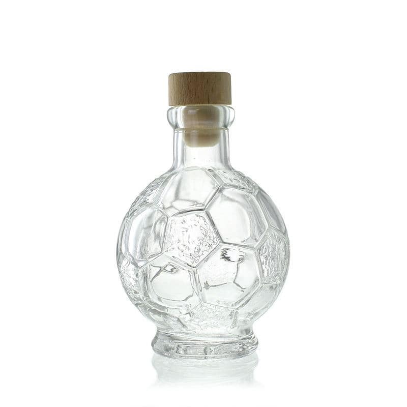 Skleněná lahev 200 ml 'Fotbal', uzávěr: korek