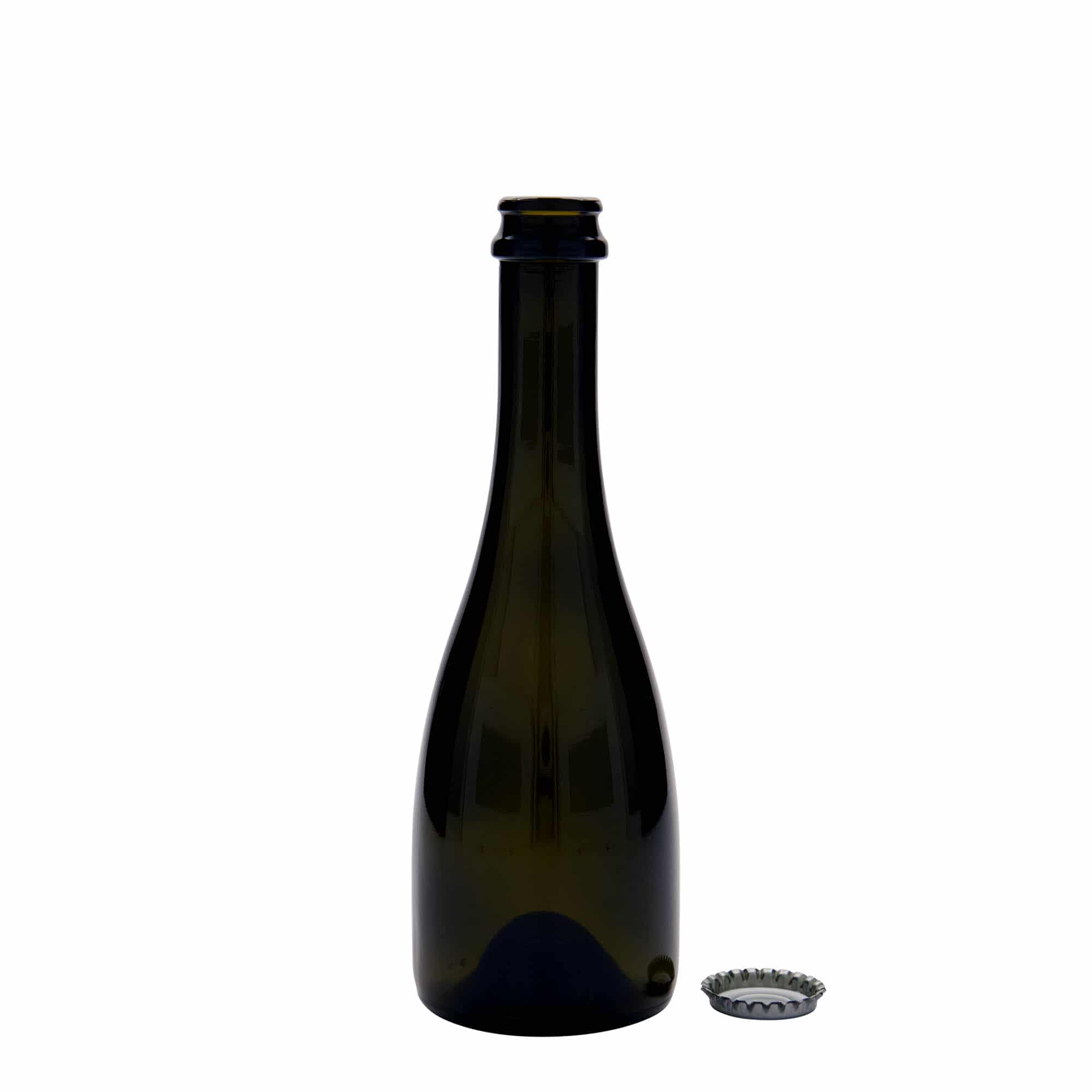 Pivní/sektová lahev 330 ml 'Tosca', sklo, starožitná zelená, ústí: korunkový uzávěr