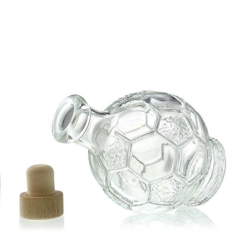 Skleněná lahev 200 ml 'Fotbal', uzávěr: korek