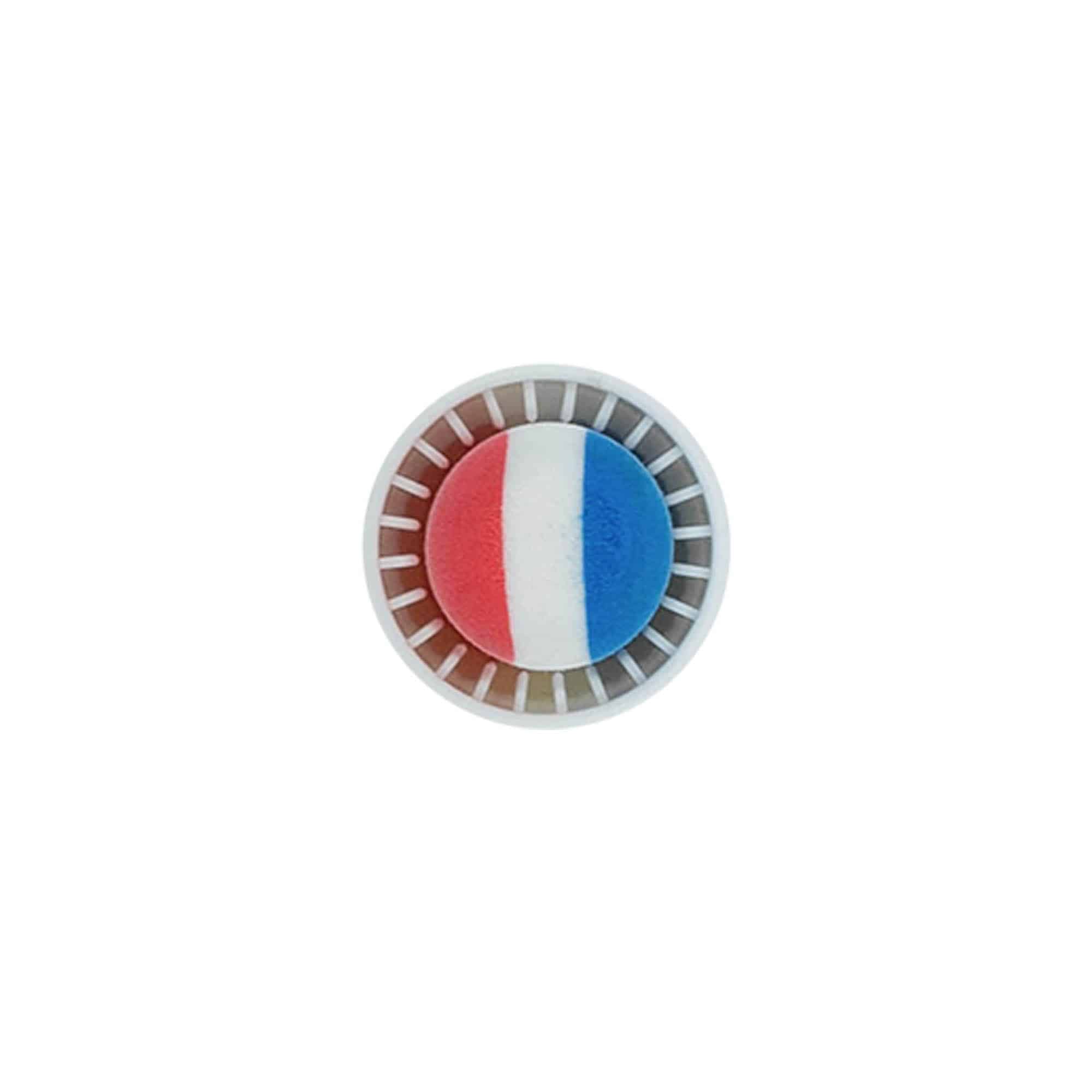Korek s úchytem 19 mm 'Francie', plast, barevný, pro ústí: korek