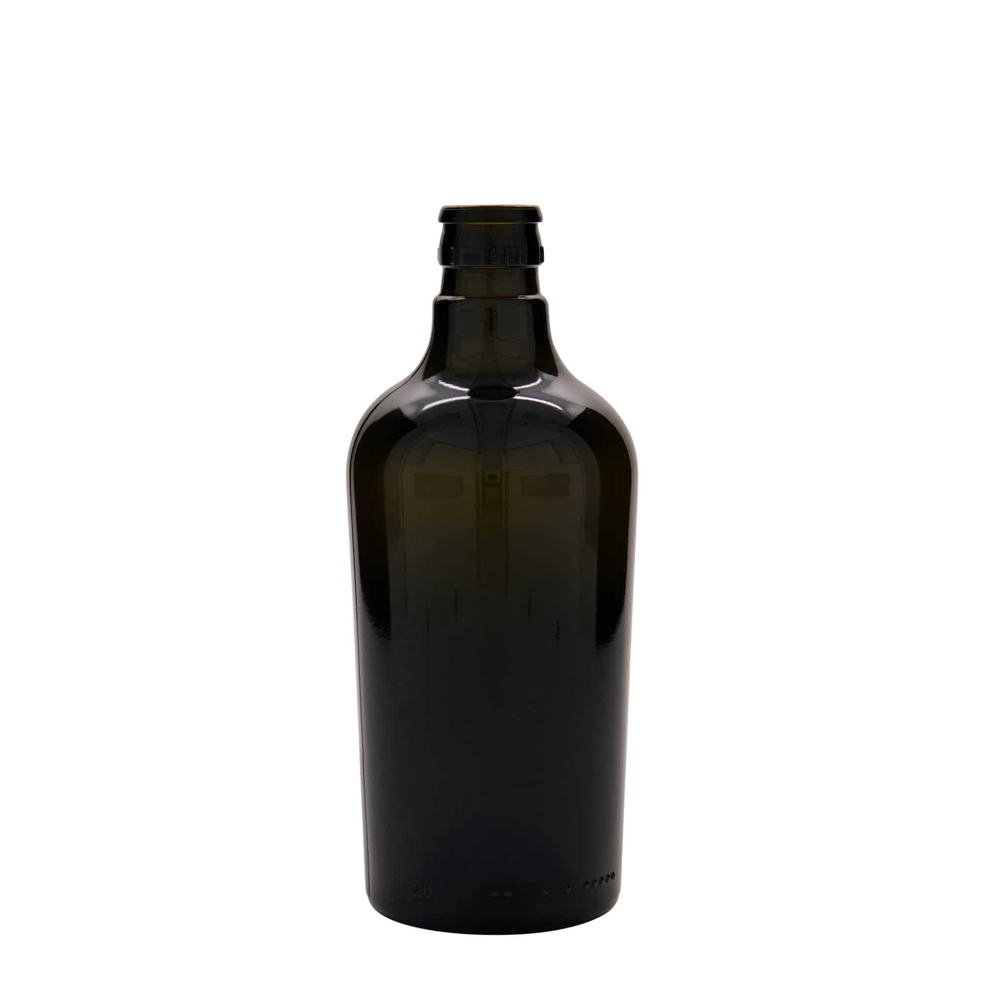 Lahev na ocet/olej 500 ml 'Oleum', sklo, starožitná zelená, ústí: DOP