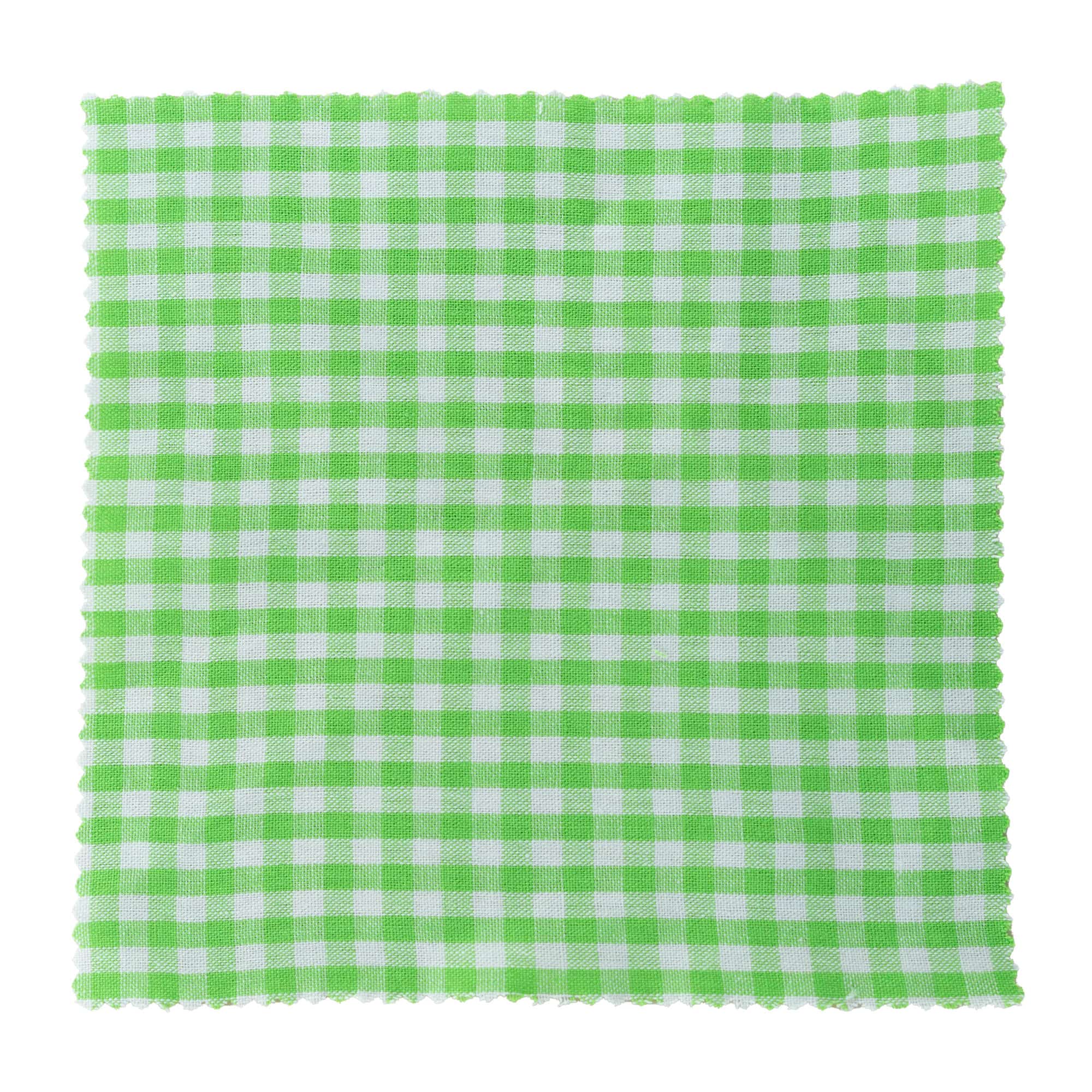 Látkový ubrousek károvaný 15x15, čtvercový, textil, limetkově zelený, uzávěr: TO58-TO82