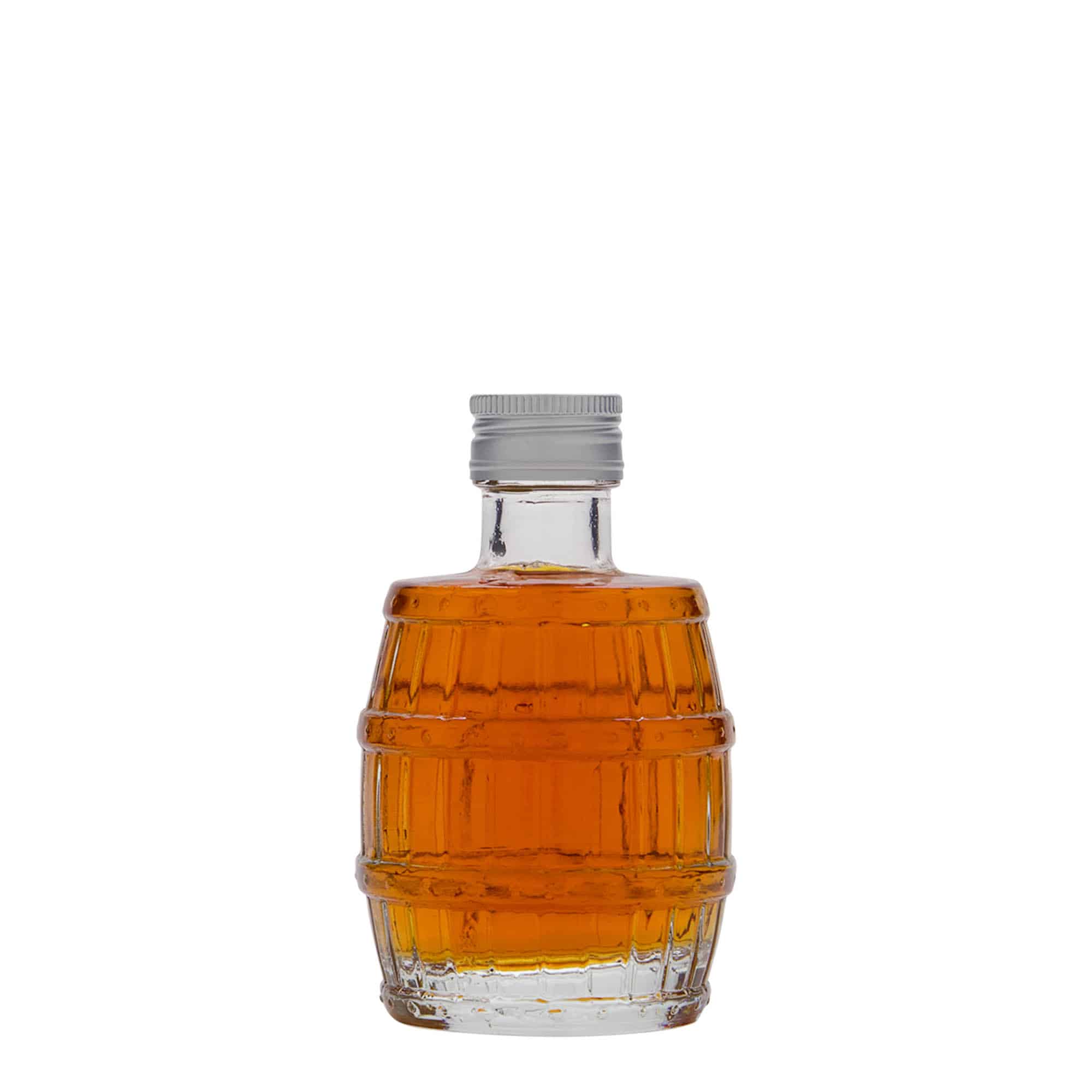 Skleněná lahev 100 ml 'Sud', uzávěr: PP 24