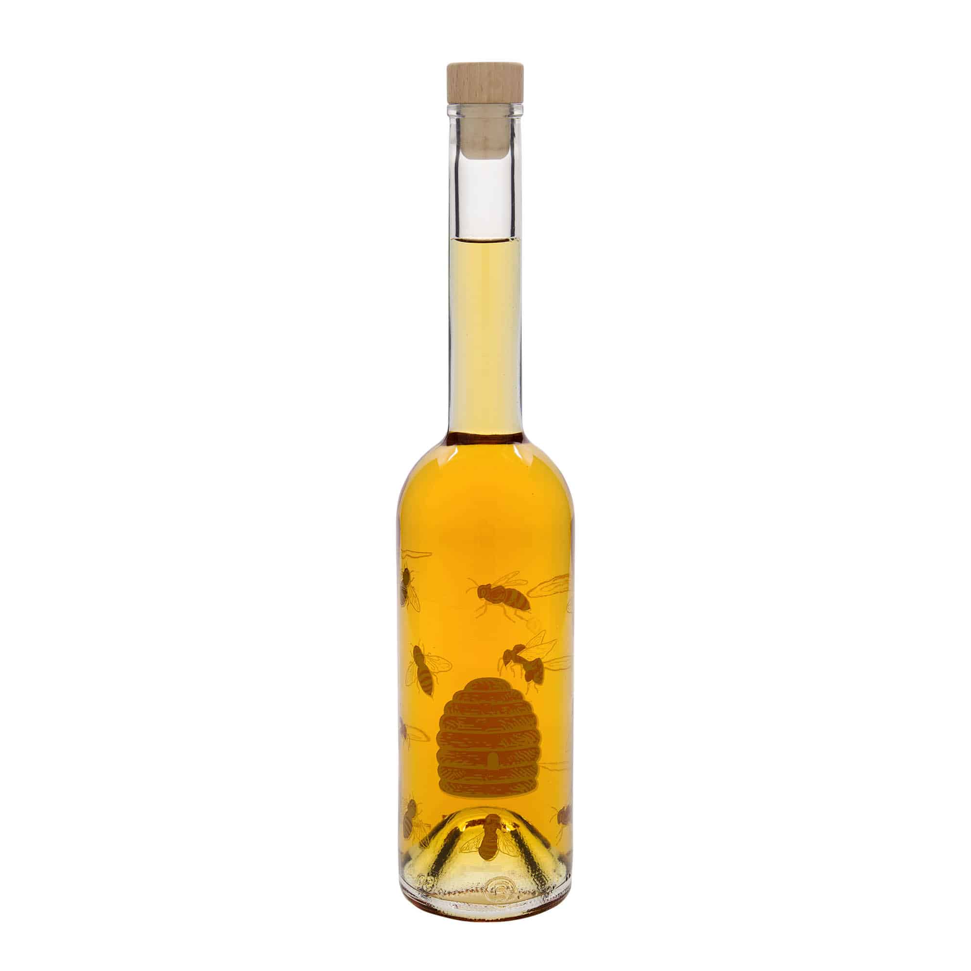 Skleněná lahev 500 ml 'Opera', motiv: Včely, uzávěr: korek