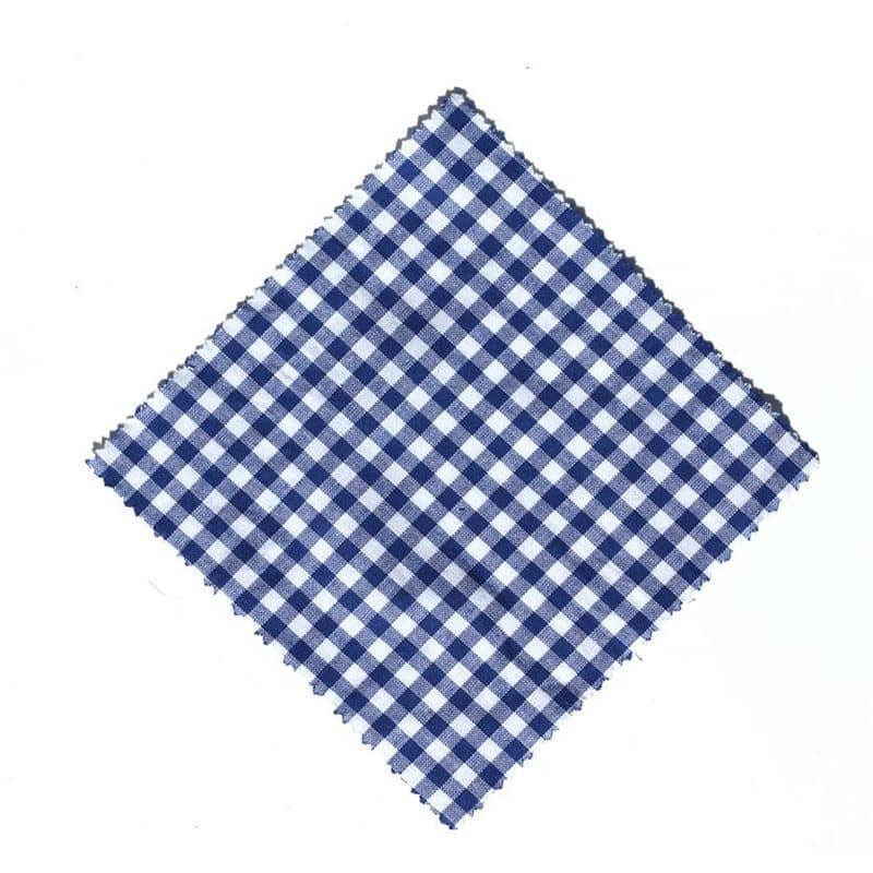 Látkový ubrousek károvaný 15x15, čtvercový, textil, tmavě modrý, uzávěr: TO58-TO82