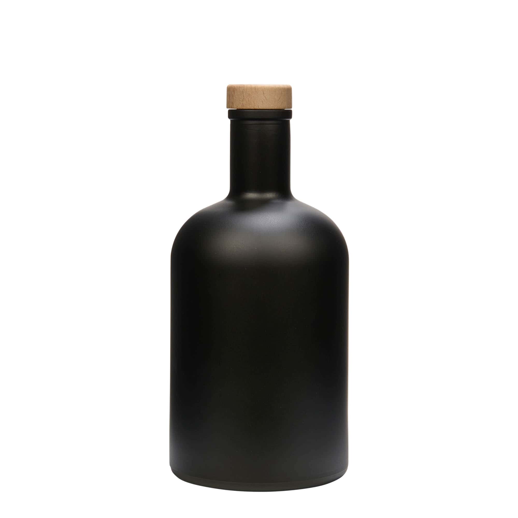 Skleněná lahev 700 ml 'Gerardino', černá, uzávěr: korek