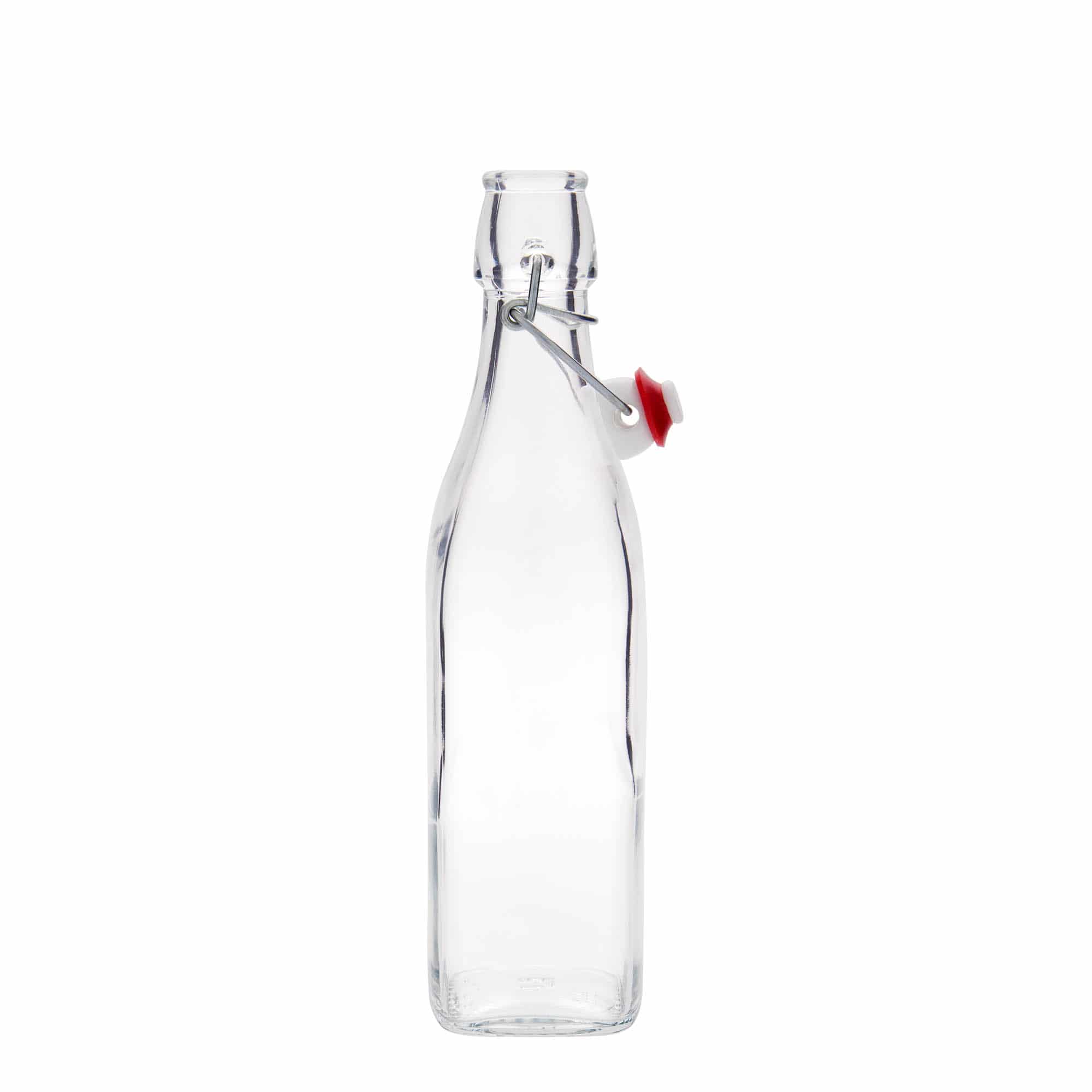 Skleněná lahev 500 ml , 'Swing', čtvercová, uzávěr: třmenový uzávěr