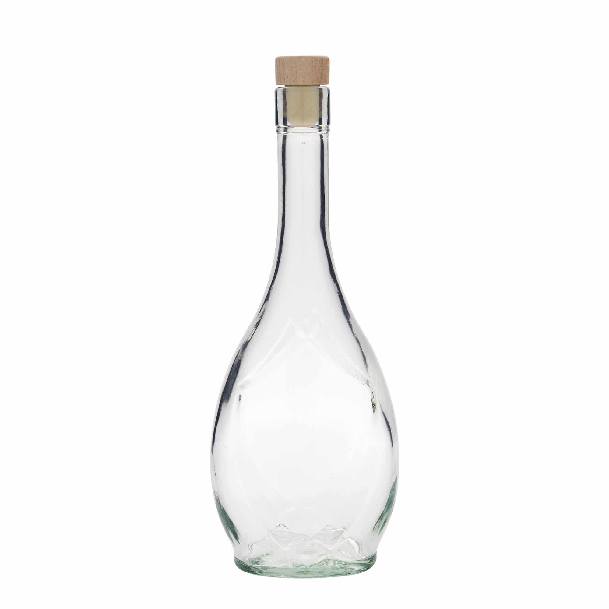 Skleněná lahev 500 ml 'Saragossa', oválná, uzávěr: korek