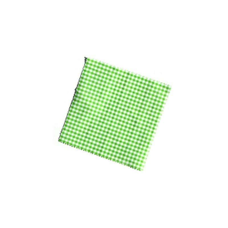 Látkový ubrousek károvaný 12x12, čtvercový, textil, limetkově zelený, uzávěr: TO38-TO53