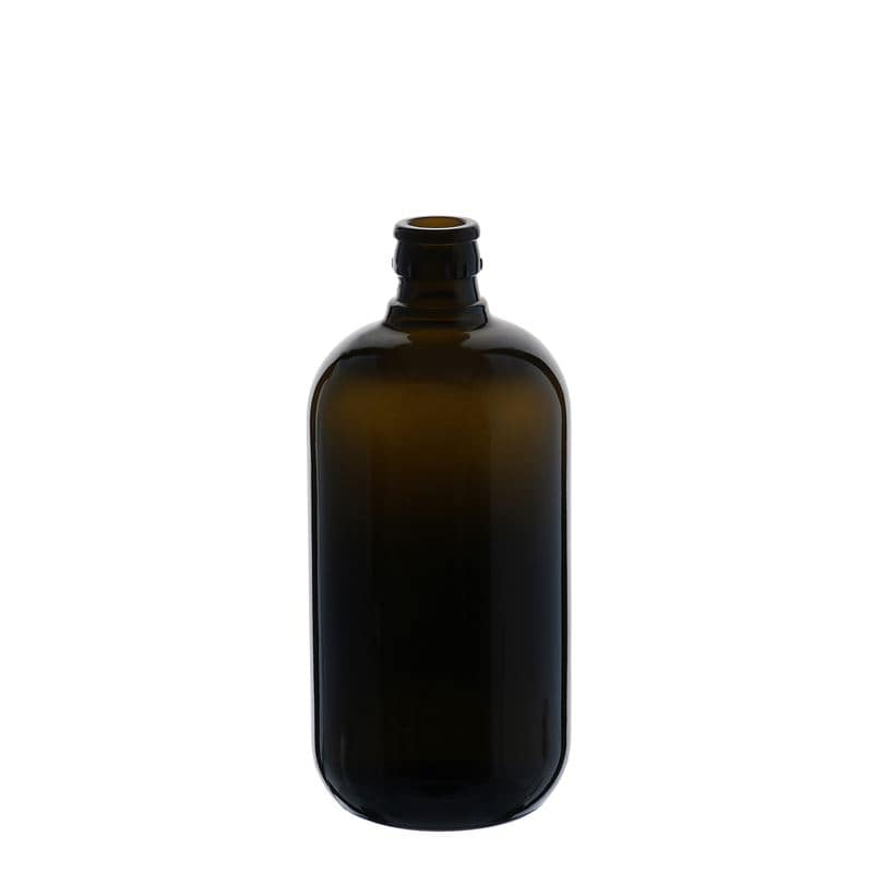 Lahev na ocet/olej 750 ml 'Biolio', sklo, starožitná zelená, ústí: DOP
