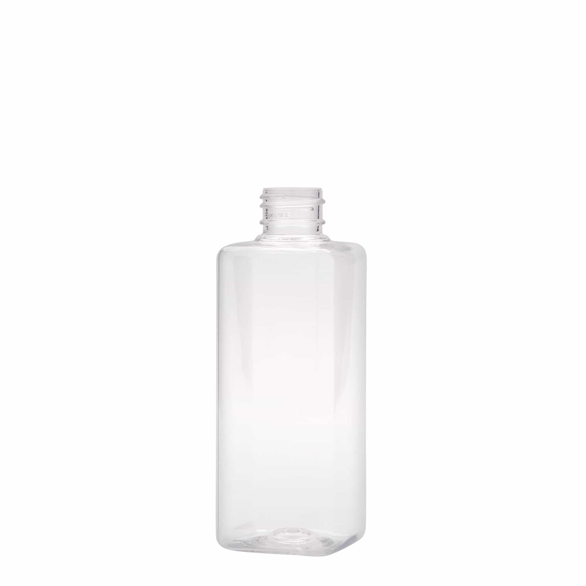 PET lahev 200 ml 'Karl', čtvercová, plast, ústí: GPI 24/410