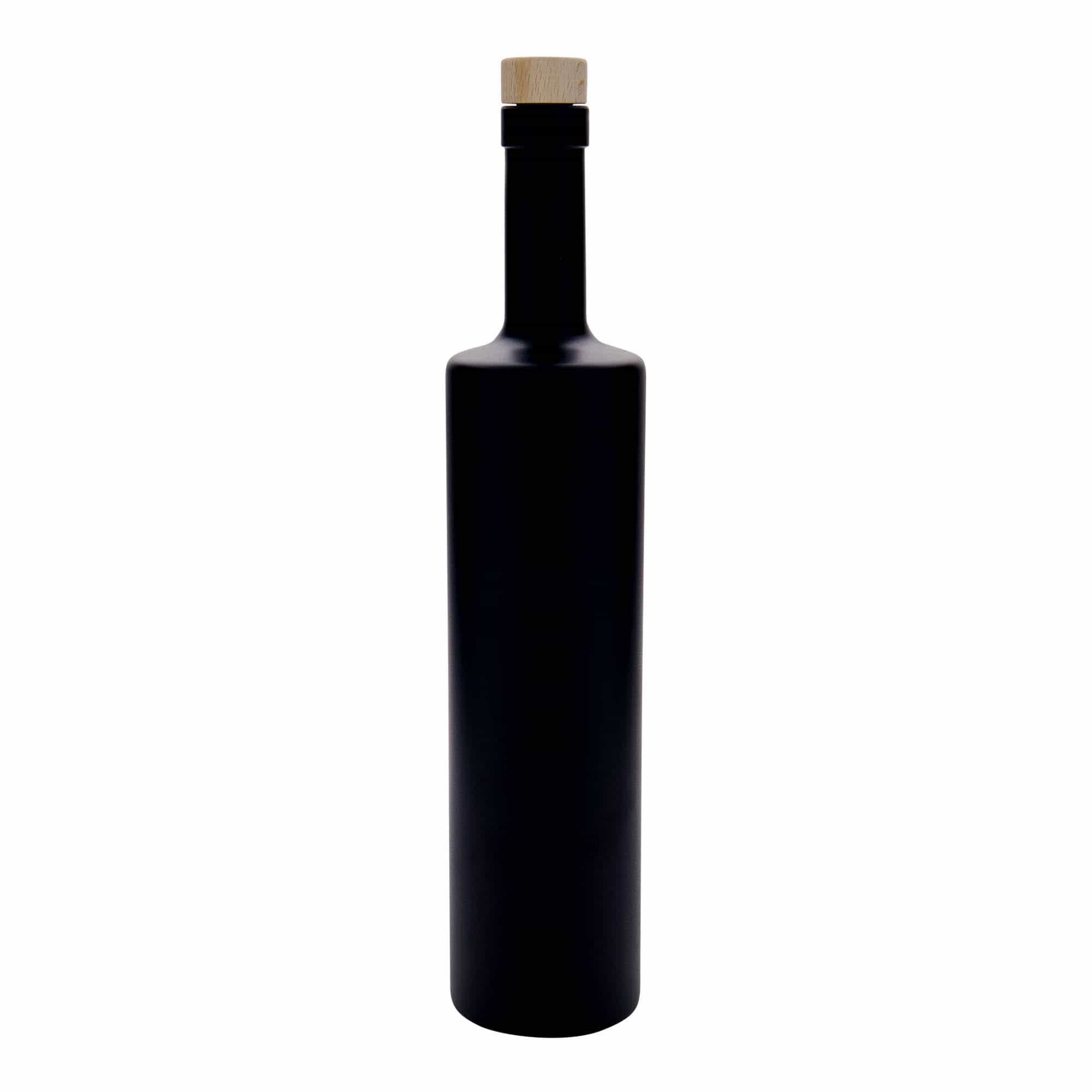 Skleněná lahev 700 ml 'Centurio', černá, uzávěr: korek