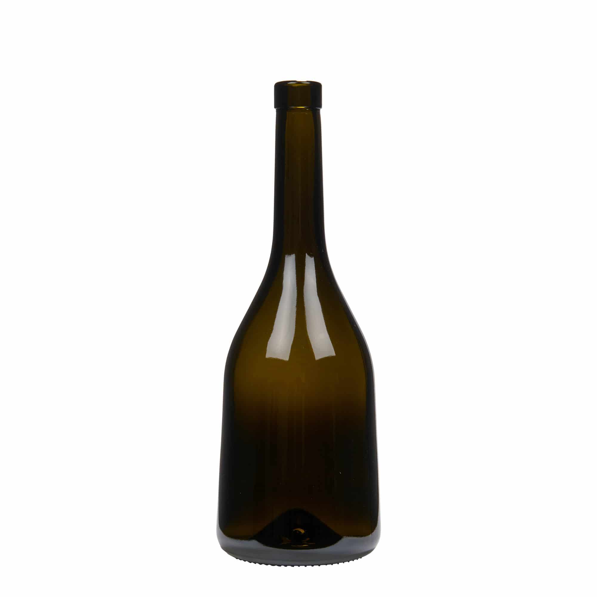 Skleněná lahev 750 ml 'Rustica', starožitná zelená, uzávěr: korek