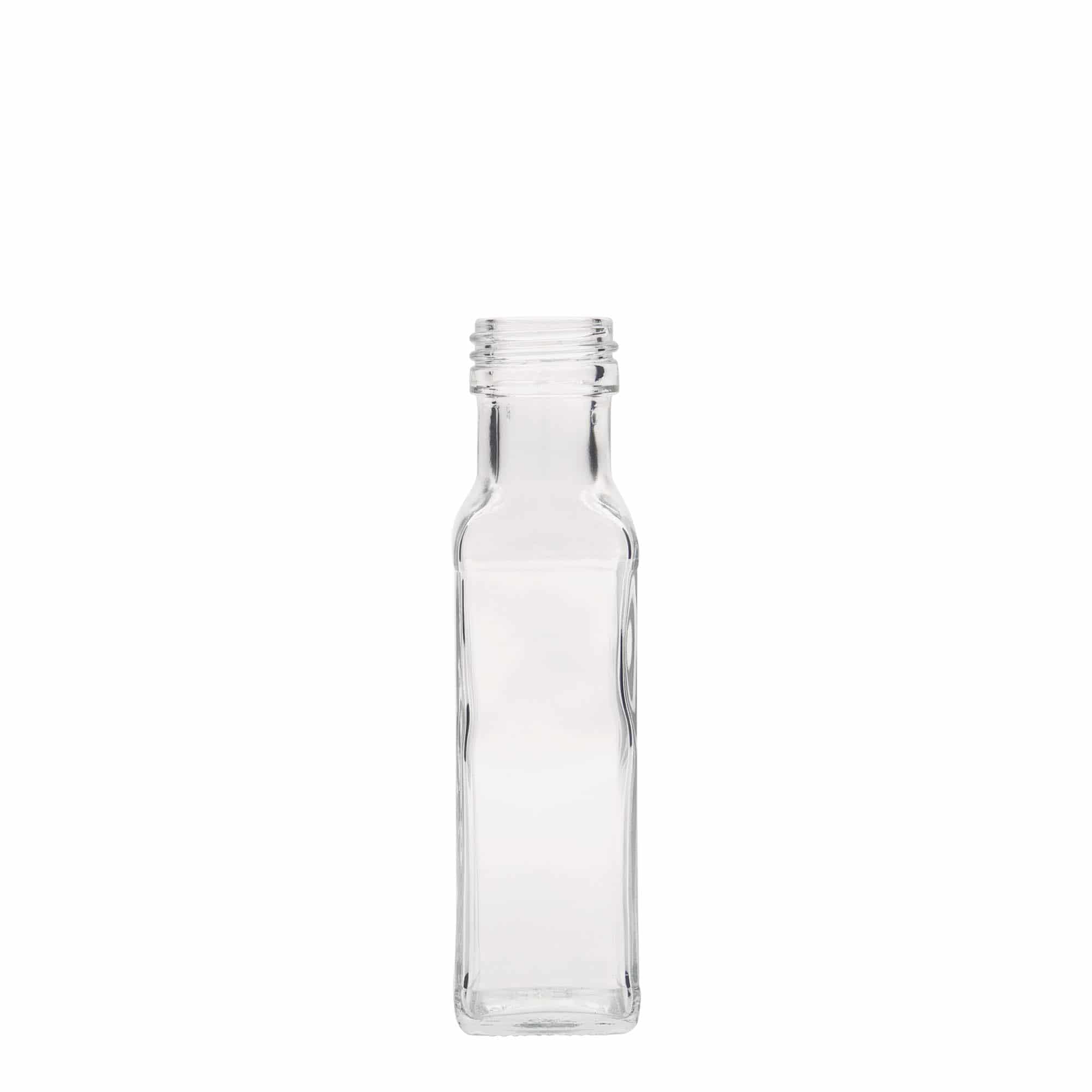 Skleněná lahev 100 ml 'Marasca', čtvercová, uzávěr: PP 31,5