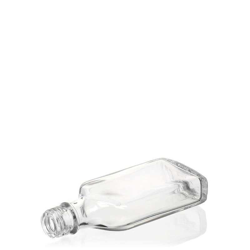 Kapesní lahev 40 ml, hranatá, ústí: PP 18