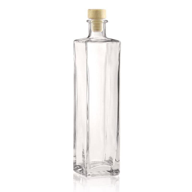 Skleněná lahev 500 ml 'Rafaello', čtvercová, uzávěr: korek