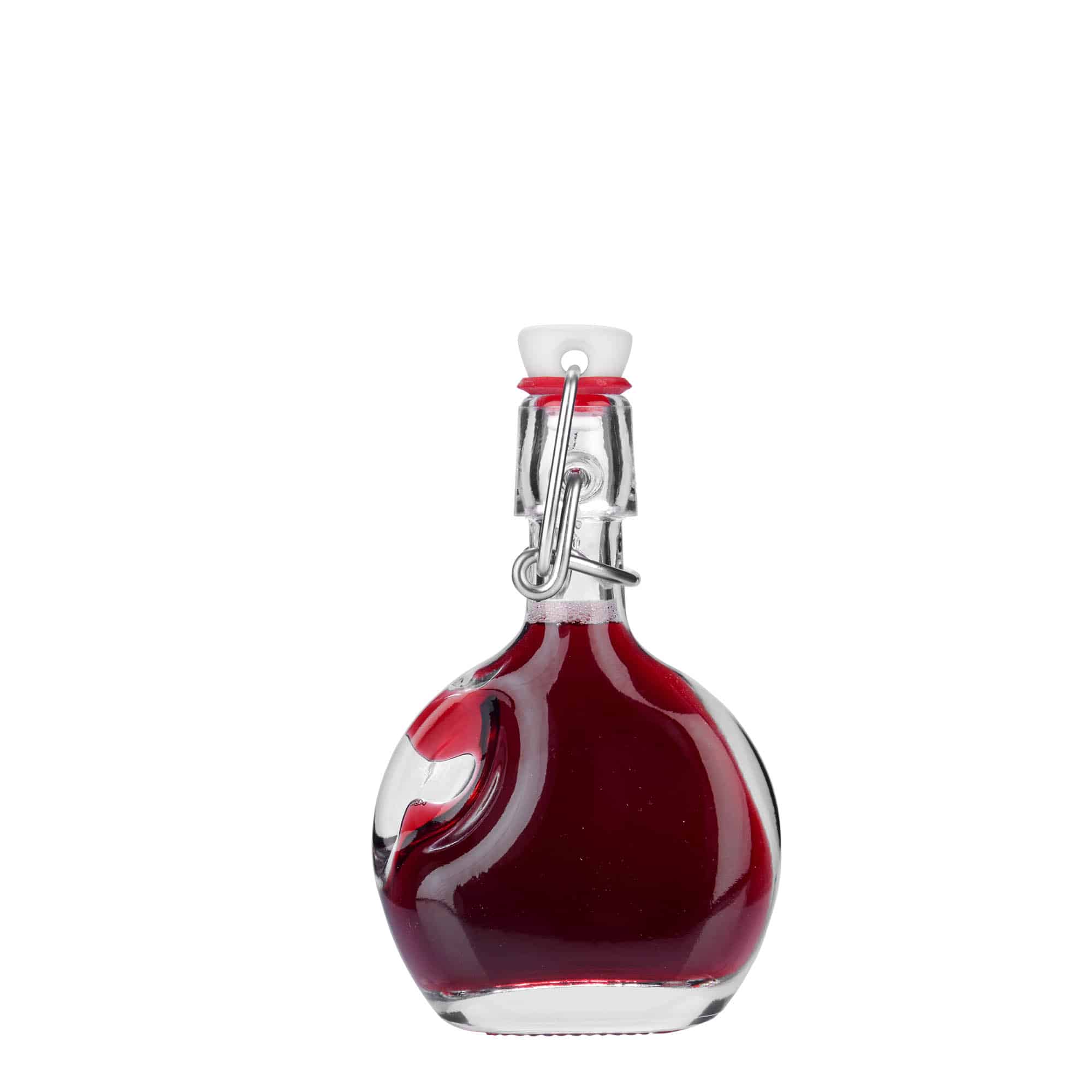 Skleněná lahev 40 ml 'Lukas', oválná, uzávěr: třmenový uzávěr