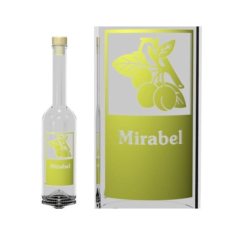Skleněná lahev 500 ml 'Opera', motiv: Mirabel, uzávěr: korek