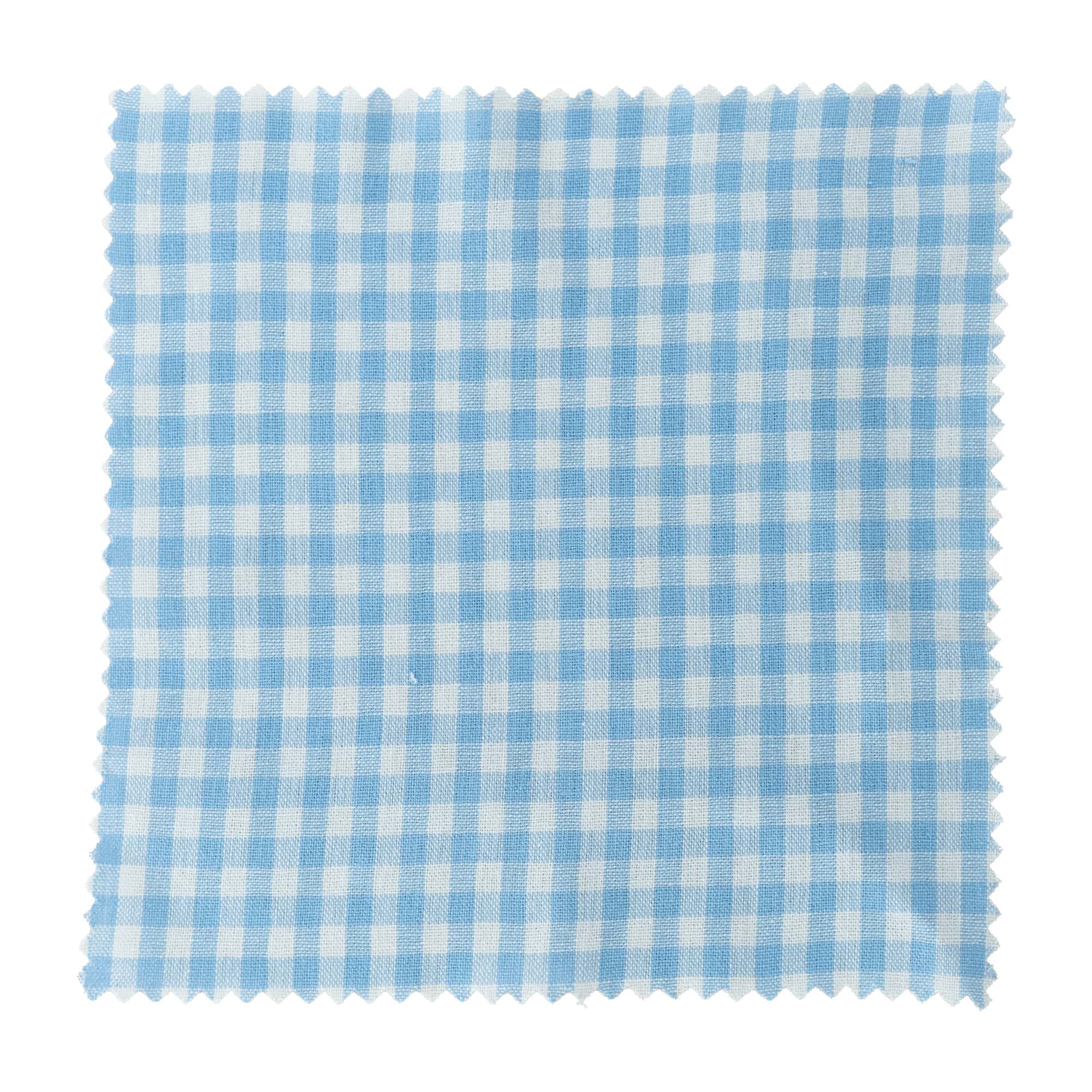 Látkový ubrousek károvaný 15x15, čtvercový, textil, světle modrý, uzávěr: TO58-TO82