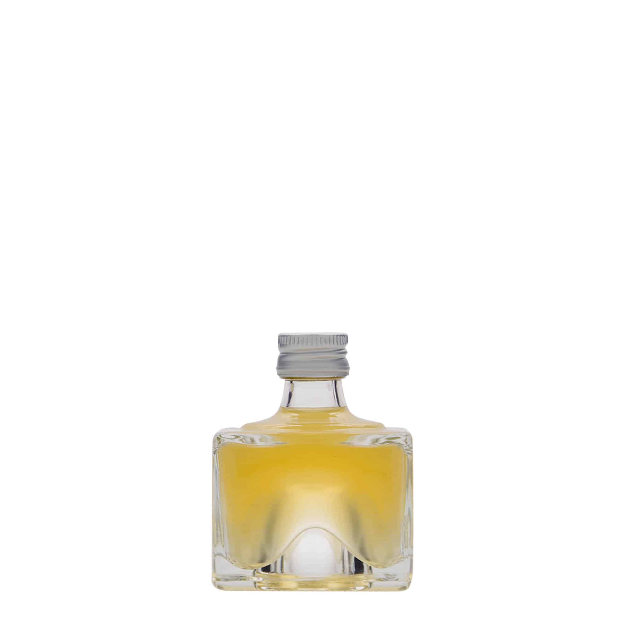 Skleněná lahev 40 ml 'Cocolores', čtvercová, uzávěr: PP 18