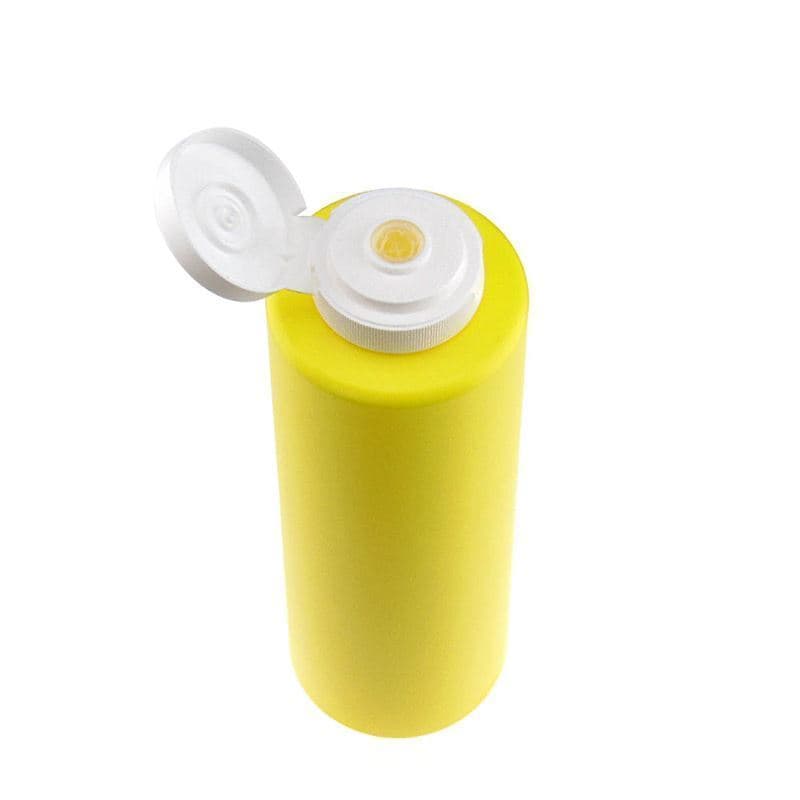 Lahev na omáčku 500 ml , plast LDPE, žlutá, uzávěr: GPI 38/400