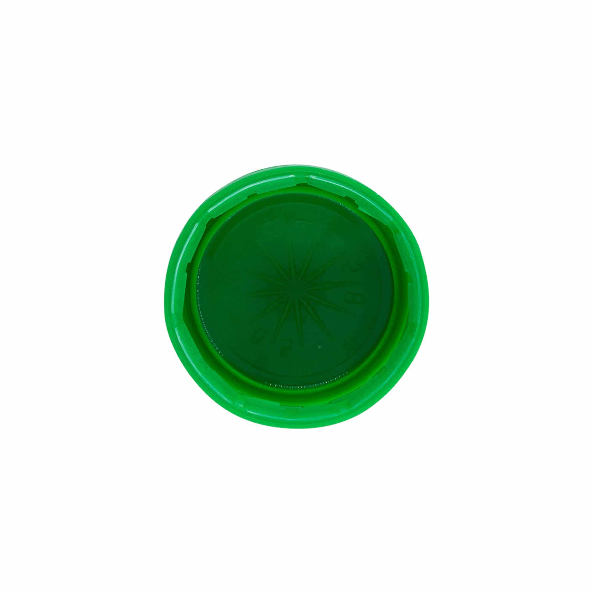 Šroubovací uzávěr s dvoucestným závitem, plast PE, zelený, pro ústí: PET 38 mm