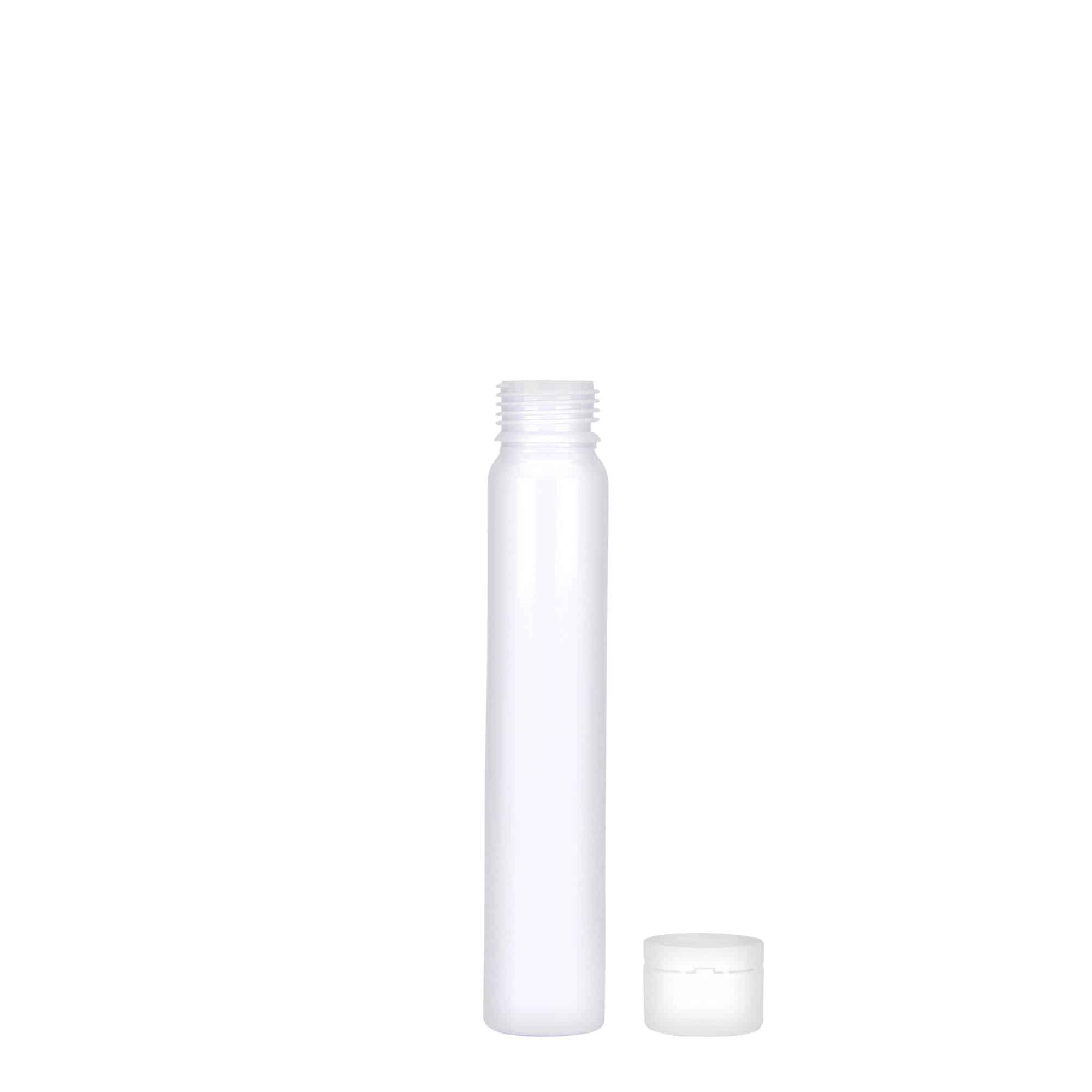 PET trubička 25 ml, plast, bílá, uzávěr: šroubovací uzávěr